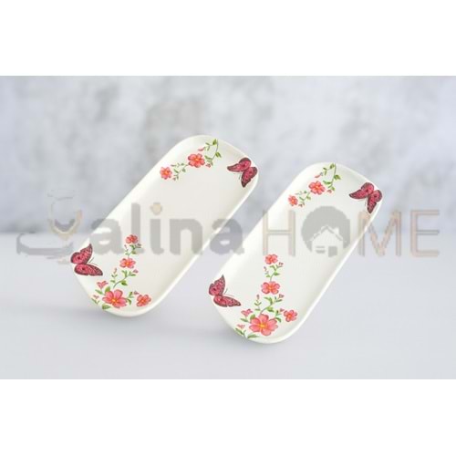 ALİNA HOME DALGALI KÜÇÜK OVAL KELEBEK KAYIK PEMPE 22 CM 1*12