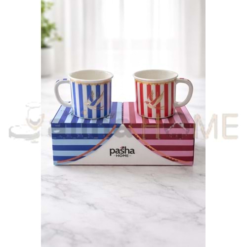 PASHA PORSELEN KUPA SETİ PİEGON 2 Lİ 1*12