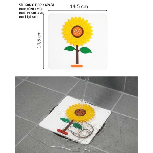 MİLİFE GİDER KOKU ÖNLEYİCİ AYÇİÇEK MODELİ 1*50