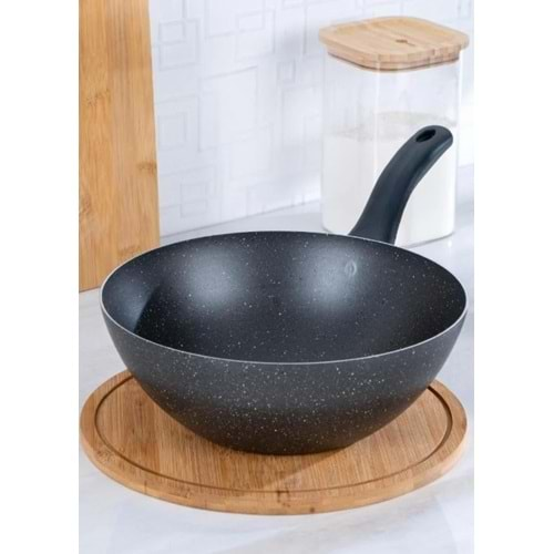 ESSENSO GRANİT EZME WOK TAVA 28 CM