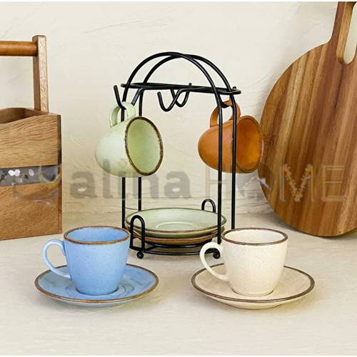 PASHA PORSELEN FİNCAN SETİ STANDLI ESPRESSO 4 LÜ 1*36