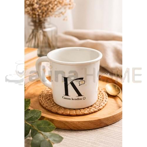 PASHA PORSELEN SESSİZ HARFLİ KUPA 1*24