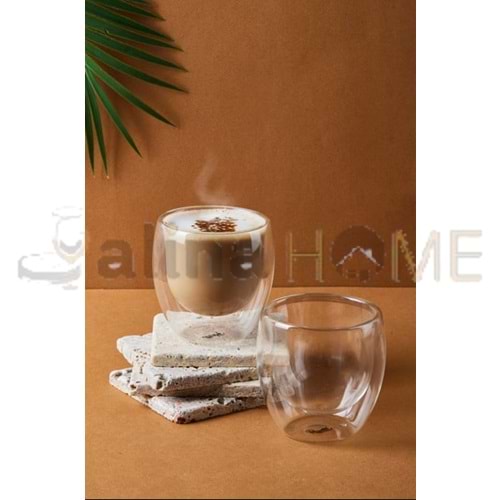 PAŞABAHÇE CAM KUPA KULPSUZ CİDARLI 2 Lİ 80 CC BOROSİLİKAT 1*12