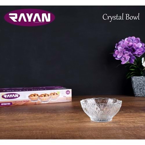 RAYAN CAM KASE CRYSTAL BOWL 6 LI ÇEREZLİK 1*12