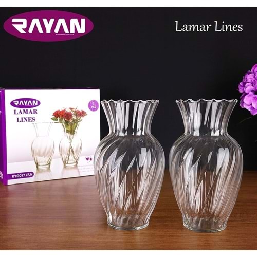 RAYAN CAM VAZO LAMAR LİMES VAZO ADET 1*2*6