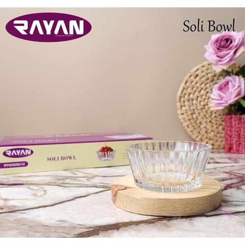 RAYAN CAM KASE SOLİ BOWL 6 LI ÇEREZLİK 1*12