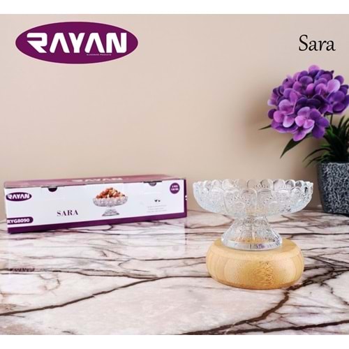 RAYAN CAM SUNUMLUK SARA 3 LÜ AYAKLI SUNUMLUK 1*12