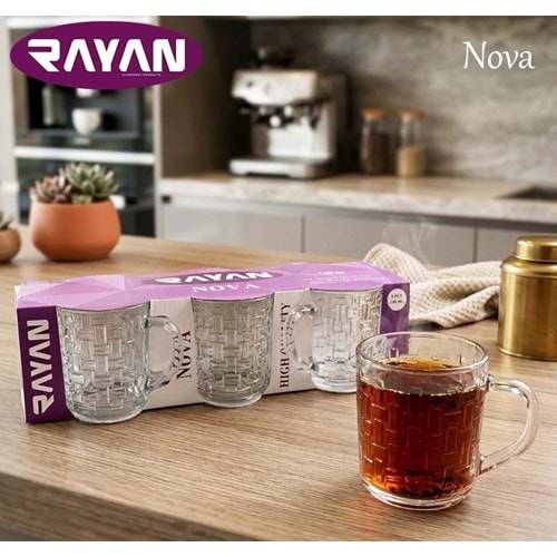 RAYAN CAM KULPLU BARDAK NOVA 6 LI KUPA 1*8
