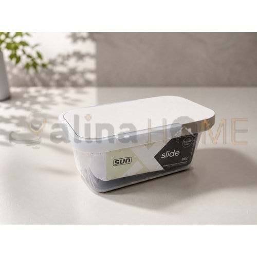 SUN SAKLAMA KABI SÜRGÜLÜ KAPAK 850 ML 1*36