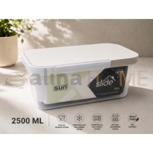 SUN SAKLAMA KABI SÜRGÜLÜ KAPAK 2500 ML 1*24