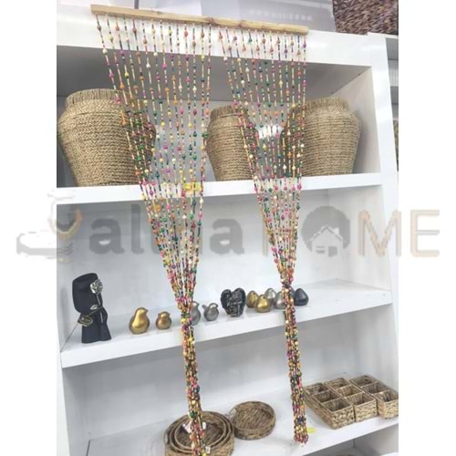 SADO AHŞAP KAPI BONCUĞU 27 SIRA RENKLİ BONCUK SİNEKLİK 1*20