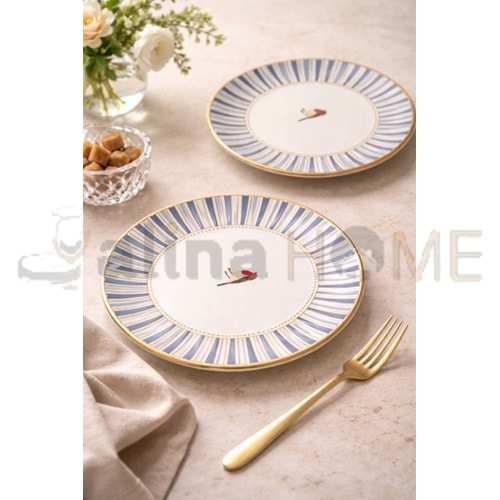 ALİNA HOME SEVDA KUŞU YUVARLAK PASTA TABAĞI 20 CM 1*12