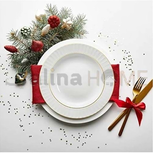 GÜRAL PORSELEN SEDEF 16 CM DÜZ TABAK MAT YALDIZ 1*12