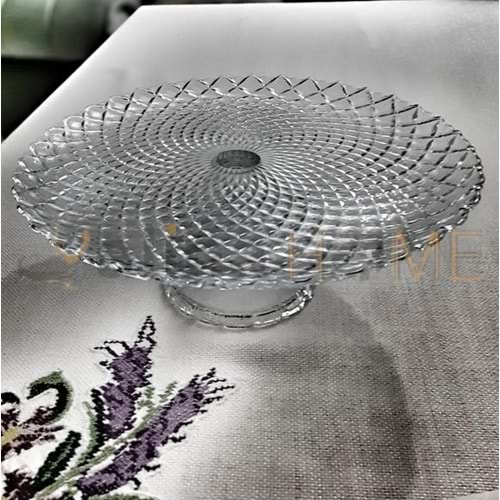 SİGMA AYAKLI SUNUMLUK ADEN CAM 26 CM 1*8