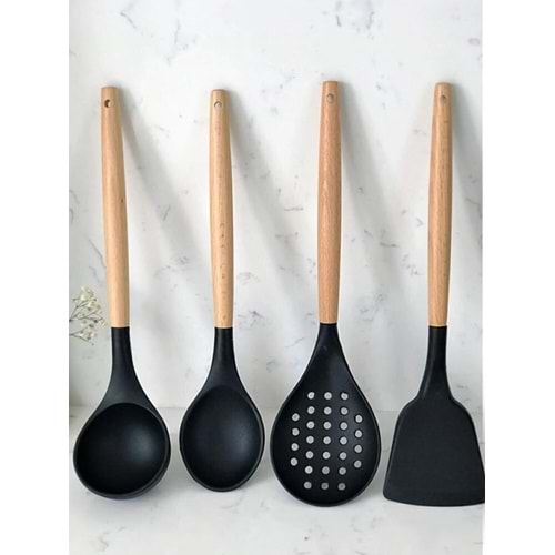 BZD IVORY SİLİKON BAMBU SAPLI SPATULA 1*24