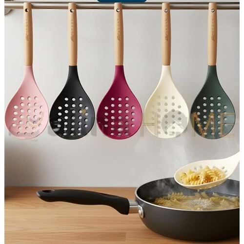 BZD IVORY BAMBU SAPLI SİLİKON KEVGİR 32 CM 1*24