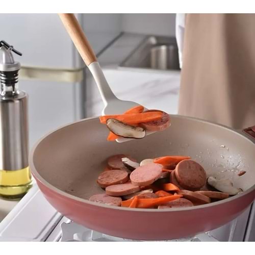 BZD IVORY BAMBU SAPLI SİLİKON SPATULA 32 CM 1*24