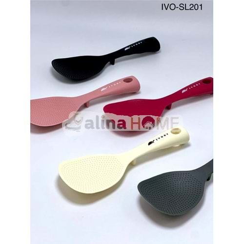 BZD IVORY SİLİKON PİLAV KAŞIK M BOY İÇİ TIRTIKLI 1*24