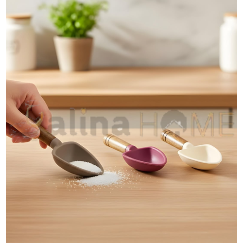 BZD IVORY AKASYA SAPLI ÖLÇEK KAŞIĞI SİLİKON MİNİ 1*24