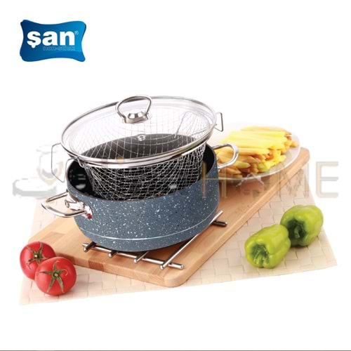 MNZ FRİTÖZ ŞAN 22 CM GRANİT KAMELYA TENCERE 1*5