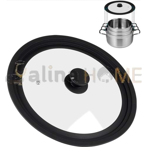 STR CAM TEMPERLİ TENCERE VE TAVA KAPAĞI 24-26-28 CM 1*8