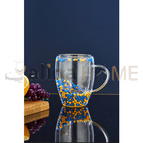 SVR CİDARLI BONCUKLU CAM BARDAK 350 ML 1*100