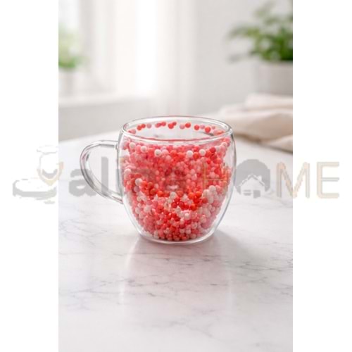 SVR CİDARLI BONCUKLU CAM BARDAK 250 ML 1*100