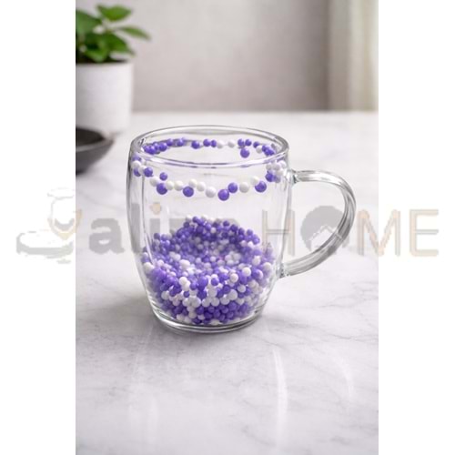 SVR CİDARLI BONCUKLU CAM BARDAK 350 ML 1*100