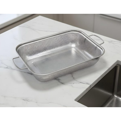 BZD IVORY SÜZGEÇ ÇELİK PASLANMAZ DİKDÖRTGEN KULPLU 35x27 CM 1*40