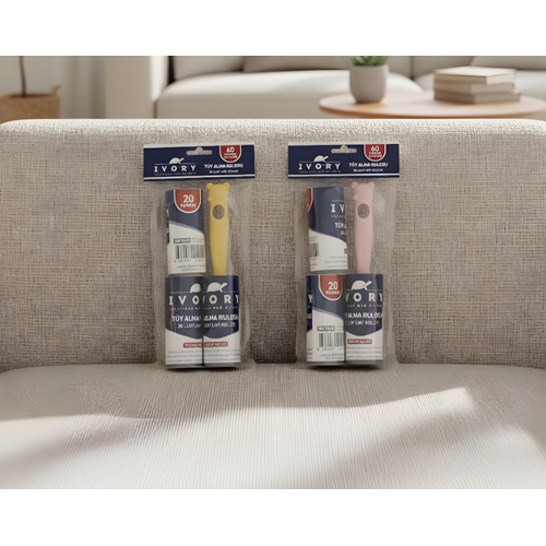 BZD IVORY TÜY ALMA RULOSU YEDEKLİ 20+40 YAPRAK 1*120