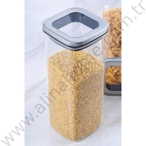 TUTKU BOROSİLİKAT CAM KAVANOZ 1600 ML KARE 1*12