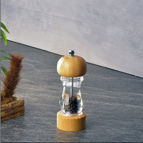 THN AKRİLİK BAHARATLIK ÖĞÜTÜCÜ DEĞİRMEN BAMBU 15 CM 1*24