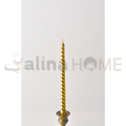 THN MUM ŞAMDAN DEKORATİF BURGULU GOLD MUM 1*36