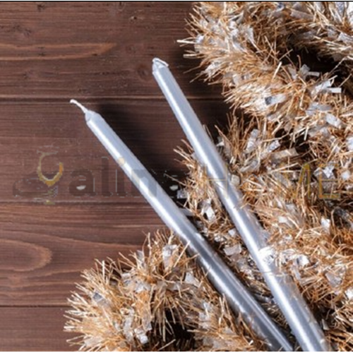 THN MUM ŞAMDAN DEKORATİF GÜMÜŞ MUM 1*36