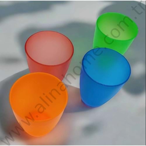 TUFFEX 4 PARÇA RENKLİ BARDAK SETİ 1*24