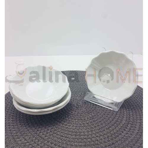 TRİA MELAMİN ÇAY TABAĞI KAHVECİ LÜX BEYAZ 10 CM ML104W 1*360