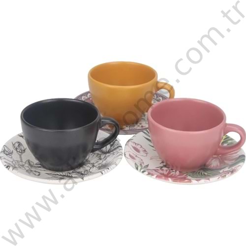 TUTKU KERAMİKA NESCAFE FİNCANI TABAKLI TEKLİ 1*12