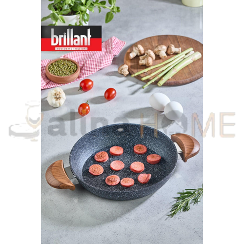 BRİLLANT SAHAN ÇİFT KULPLU TAVA ALPHA GRANİT 20 CM 1*12
