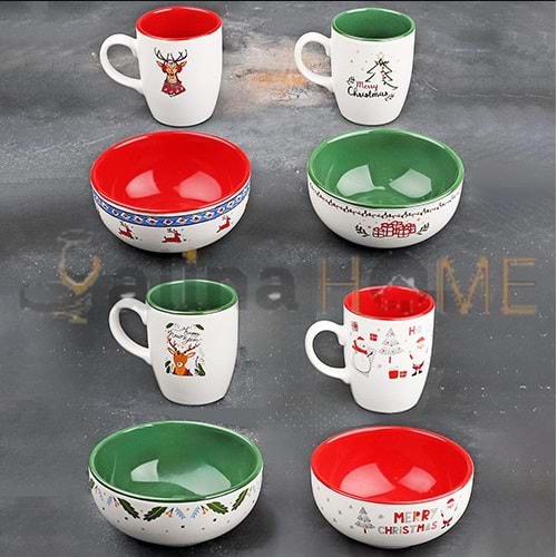 KERAMİKA KUPA PORSELEN BULUT 2 Lİ KUPA&KASE 1*6