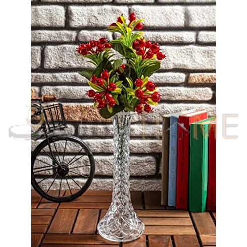 GLD CAM VAZO KAFES DESEN 25 CM KARANFİLLİK 1*24