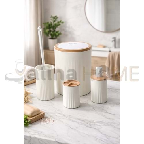 VICHY BANYO SETİ 4 PARÇA BEYAZ 7088 1*1