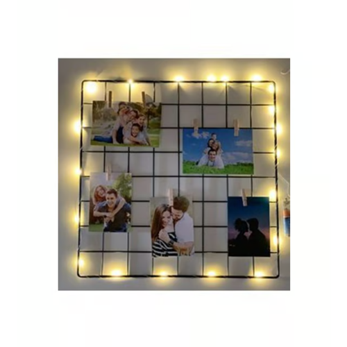 EGE METAL IŞIKLI DUVAR ORGANİZERİ FOTOĞRAFLIK 40x40 CM 1*40