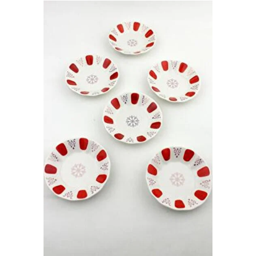 TEKBİR PORSELEN KAHVECİ ÇAY TABAĞI KIRMIZI 1*16