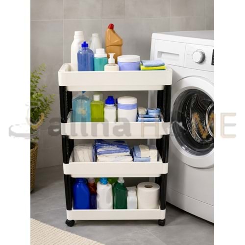 DOLLY ORGANİZER SLİM MAXEL 4 KATLI TEKERLEKLİ 29x24x45 CM 1*1