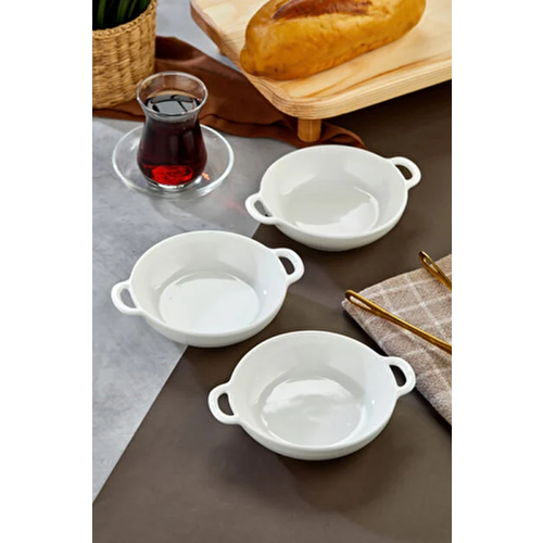 TEKBİR PORSELEN MEZE TABAĞI YUVARLAK 19.2x15.1x4.2 CM ADET 1*3