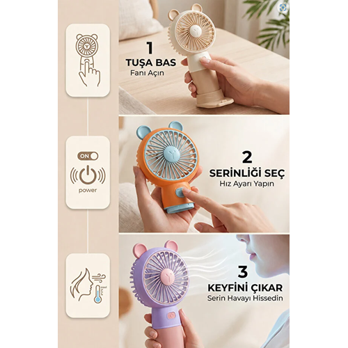 PANGO MASA ÜSTÜ MİNİ EL FANI USB ŞARJLI 10001 1*144
