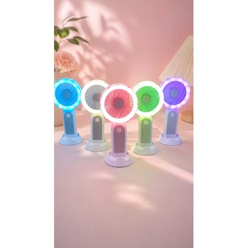 PANGO MASA ÜSTÜ MİNİ EL FANI USB ŞARJLI 11579 IŞIKLI 1*144
