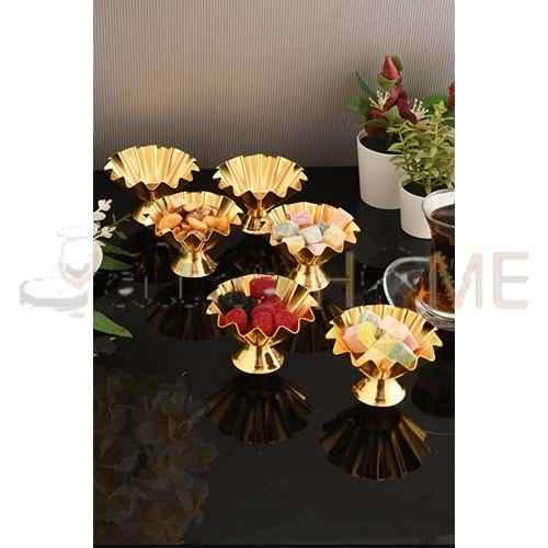 CNM PRES LOKUMLUK ZANO AYAKLI ALTIN MİNİ TIRTIKLI LOKUMLUK 5x7,5 CM