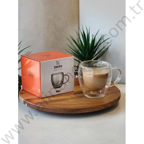 ZBERN ÇİFT ÇİDARLI CAM BARDAK 250 ML 1*72